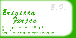 brigitta furjes business card